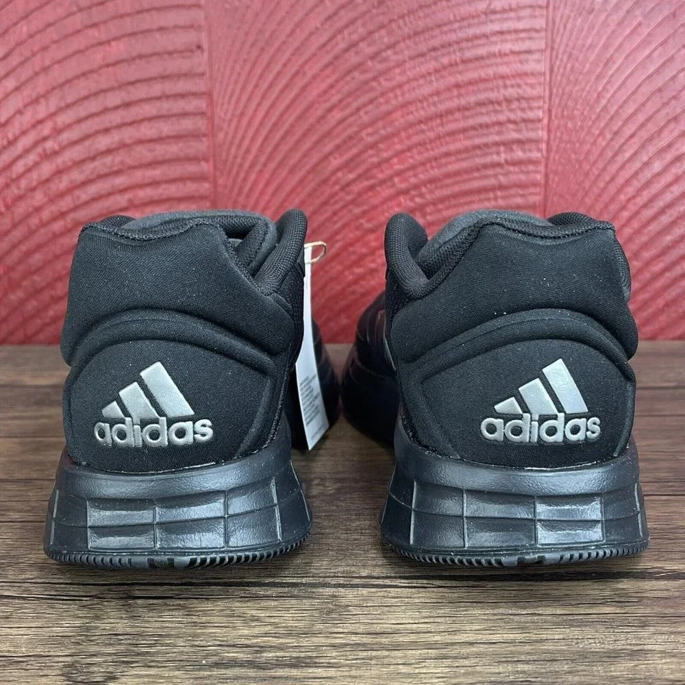 Adidas Duramo 10 GX0711 Running Shoes Black & Iron‎ Metallic Womens Sz 8 NEW
